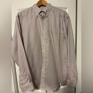 LL Bean lightweight button down collar shirt.